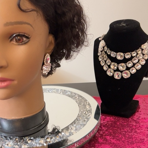 Necklace Simulated Diamonds - Picture 2 of 6